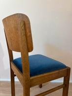 Midcentury modern fluwelen eetstoel, Ophalen of Verzenden, Zo goed als nieuw, Bruin, Eén