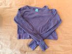 Gymshark Cropped Shirt - Maat S, Paars, Ophalen of Verzenden, Zo goed als nieuw, Lange mouw