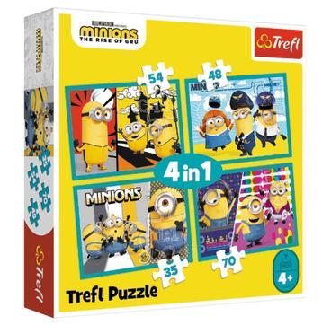 Minions 4 in 1 Puzzel - 35/48/54/70 stukjes - Trefl beschikbaar voor biedingen