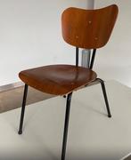 4 mooie  vintage teakhouten stoelen, jaren 60/70. Plywood., Ophalen of Verzenden, Zo goed als nieuw