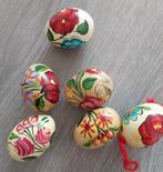 6 handbeschilderde eieren, Diversen, Pasen, Gebruikt, Ophalen of Verzenden