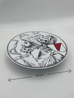 Reclamebord Ajax logo nieuw oud 15x15cm aluminium, Verzenden, Nieuw, Reclamebord