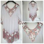 Leuke Ibiza tuniek / strand jurkje one size, Verzenden, Zo goed als nieuw, Wit