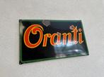 Oranti emaille reclamebord, Verzamelen, Merken en Reclamevoorwerpen, Reclamebord, Gebruikt, ., Ophalen of Verzenden