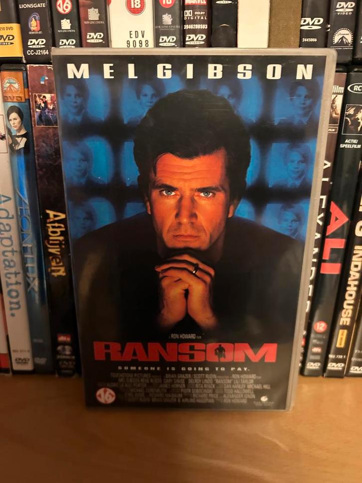 #0875 Ransom - Mel Gibson VHS - Thriller, Cd's en Dvd's, VHS | Film, Gebruikt, Thrillers en Misdaad, Vanaf 16 jaar, Ophalen of Verzenden