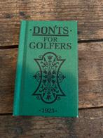 Vintage 'Don'ts for Golfers' Boekje 1925, Ophalen, Zo goed als nieuw, Balsport