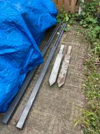Nesling paal met flex oog 7*7*250cm + Nesling paalankers, Doe-het-zelf en Verbouw, Metalen, Ophalen, Gebruikt, IJzer