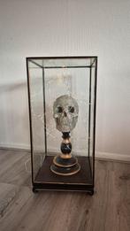 Grote stolp vitrine met skull 55 cm hoog, Huis en Inrichting, Ophalen, Zo goed als nieuw