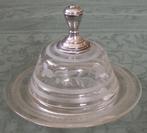 Nr L285: Gegraveerde kristallen boterstolp, Antiek en Kunst, Ophalen of Verzenden