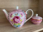 PIP Theepot & Suikerpot! (Klein stukje uit deksel theepot), Huis en Inrichting, Keuken | Servies, Ophalen, Gebruikt, Keramiek