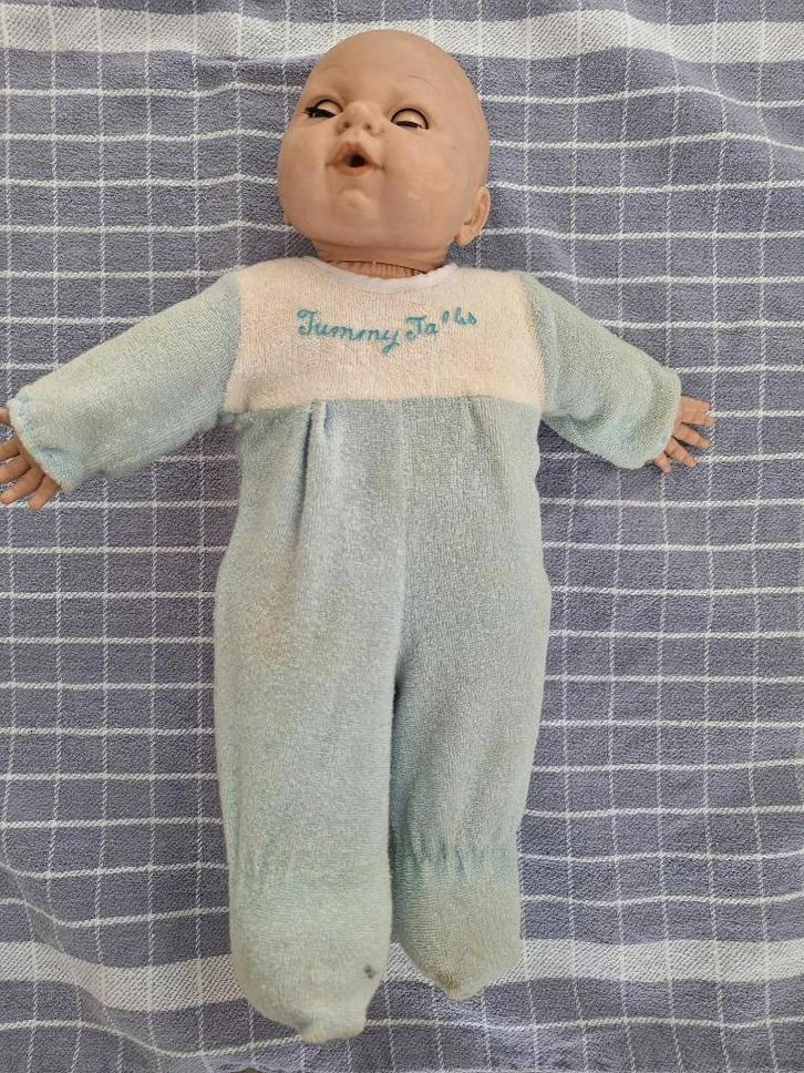 Pop 35 cm met bewegende ogen, Verzamelen, Poppen, Gebruikt, Pop, Ophalen