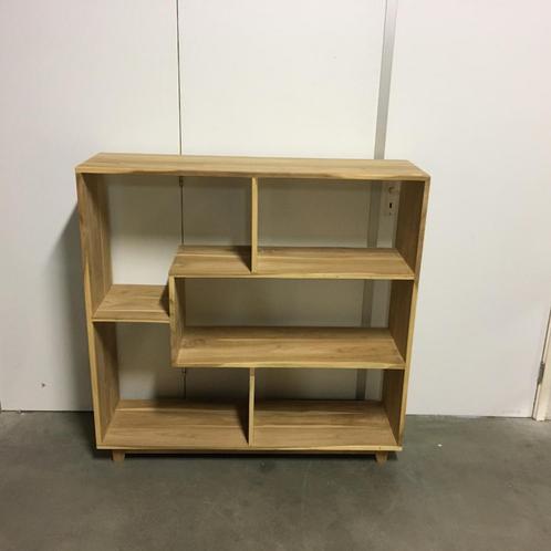 Roomdivider / boekenkast - massief teak - 120 cm - TTM Wonen, Huis en Inrichting, Kasten | Boekenkasten, Nieuw, 100 tot 150 cm