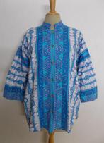Prachtige batik blouse van Scandinavisch merk Maud! L/XL, Verzenden, Zo goed als nieuw, Maat 42/44 (L), Blauw