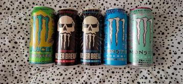 5 Lege Monster Energy blikken beschikbaar voor biedingen