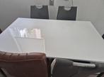 Eettafel met 6 stoelen, Huis en Inrichting, Complete eetkamers, Ophalen, Zo goed als nieuw, Modern Style, 4 tot 6 stoelen
