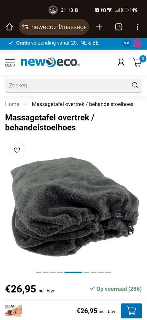 Massagetafel Overtrek met Opening, Sport en Fitness, Massageproducten, Ophalen of Verzenden