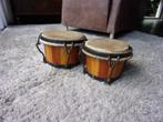 BONGO HOUTEN VINTAGE DUBBELE BONGO DRUMS MUZIEKINSTRUMENT, Ophalen, Zo goed als nieuw, Trommel