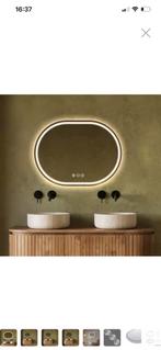 Nieuw ovale spiegel 80x60cm met verlichting en verwarmin, Huis en Inrichting, Woonaccessoires | Spiegels, Nieuw, Ophalen of Verzenden