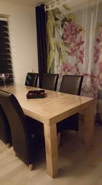 Mooie tijdloze houten grote eettafel te koop, Ophalen, Gebruikt, 200 cm of meer, 50 tot 100 cm