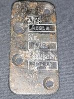 Duitse typeplaatje 1943, Ophalen of Verzenden, Landmacht, Duitsland, Hulzen of Bodemvondsten