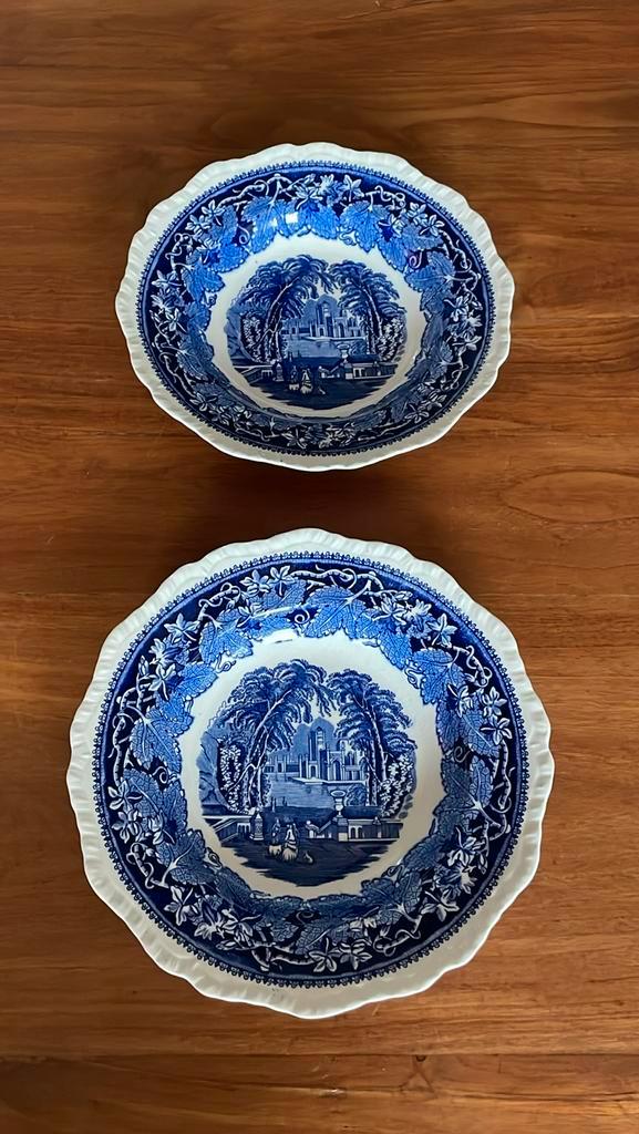 2 Mason’s Vista diepe borden, Huis en Inrichting, Keuken | Servies, Zo goed als nieuw, Bord(en), Overige stijlen, Porselein, Ophalen of Verzenden