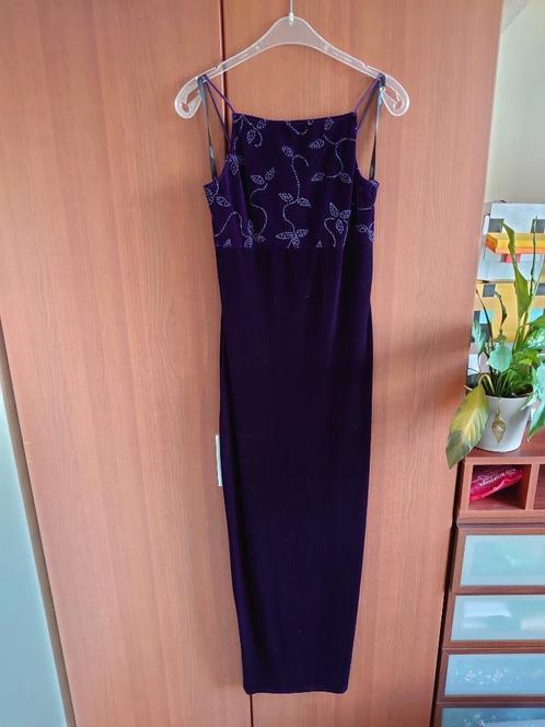 Galajurk feestjurk paars strak spagettibandjes - medium, Kleding | Dames, Gelegenheidskleding, Zo goed als nieuw, Galajurk, Maat 38/40 (M)