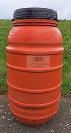 220 liter vat met draaideksel, Tuin en Terras, Regentonnen, Met kraantje, Kunststof, Gebruikt, 150 liter of meer