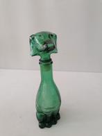 vintage Italiaanse EMPOLI glazen decanter in vorm van hond, Ophalen of Verzenden