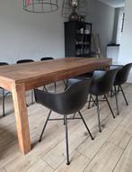 Eetkamerstoelen/ kuipstoelen zwart,  zwart metalen poot 4 x, Huis en Inrichting, Ophalen, Gebruikt, Zwart, Vier