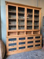 Schitterende apothekerskast | keukenkast | ladenkast oudhout, Huis en Inrichting, 200 cm of meer, Niet te achterhalen, Niet te achterhalen