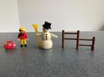 Playmobil 3955 4556 5711 sneeuwpop hekje jongetje+radio, Ophalen of Verzenden, Zo goed als nieuw, Los playmobil