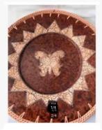 50% korting XL Wandbord Afrika Tamarinde vlinder gevlochten, Ophalen of Verzenden