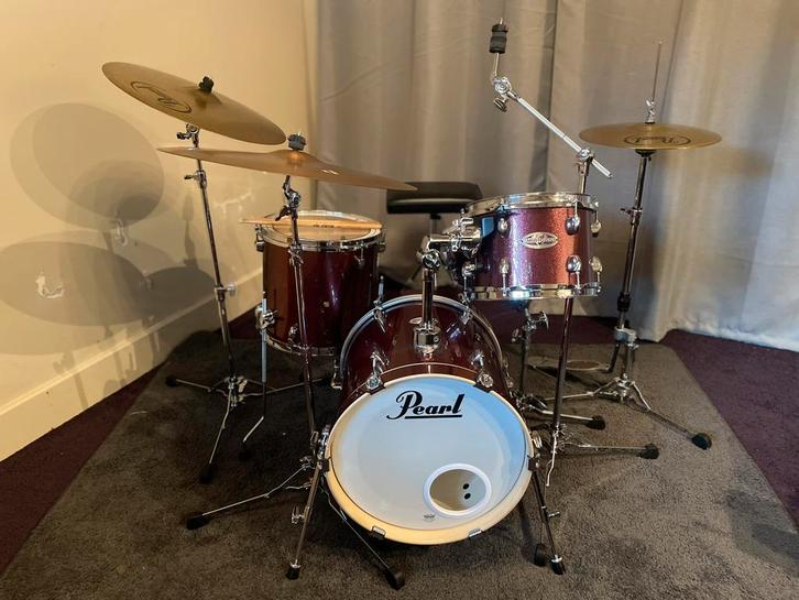 Pearl Midtown drumstel inclusief retro hardwareset, Muziek en Instrumenten, Drumstellen en Slagwerk, Gebruikt, Pearl, Ophalen