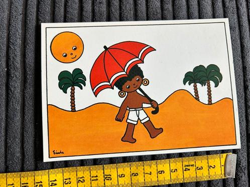 180.Kaart v kind Moriaantje zo zwart als …, Verzamelen, Ansichtkaarten | Themakaarten, Ongelopen, Ophalen of Verzenden