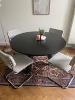 Eettafel (eventueel inclusief stoelen), Huis en Inrichting, Tafels | Eettafels, Ophalen, Rond, Zo goed als nieuw, Vier personen