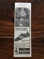 Voetbal Quick reklame 1968 Lambert Verdonk ca 5x17 cm (!), Verzamelen, Ophalen of Verzenden, Gebruikt