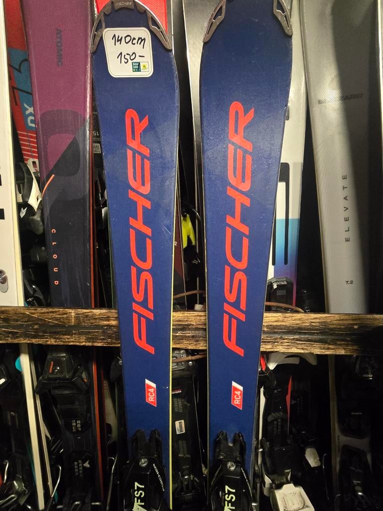 140cm FISCHER THE CURV RC4 PRO JUNIOR SKIS, 160 tot 180 cm, Fischer, Ophalen of Verzenden, Zo goed als nieuw