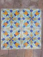 50 stuks antieke wandtegels tulp handbeschilderd 13.1x13.1, Antiek en Kunst, Ophalen