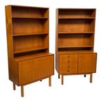 Vintage Wandmeubel Boekenkast Teak Jaren 70 Design, Gebruikt, Vintage, Met lade(s), 150 tot 200 cm