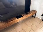 Side tabel tv meubel massief eiken spoorbiels, Huis en Inrichting, Kasten | Televisiemeubels, Ophalen, Zo goed als nieuw, 25 tot 50 cm