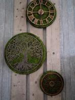 Set van 3 ronde schilderijen van mos en metaal, Ophalen, Nieuw