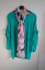 Groene dunne trui/ top + sjaal nieuw maat 56, Maat 46/48 (XL) of groter, Nieuw, Groen, Italia Moda