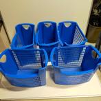 Papierbak prullenbak blauw, Huis en Inrichting, Kunststof, Gebruikt, 30 tot 40 liter, Ophalen