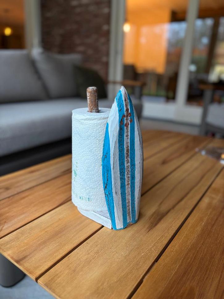Houten keukenrolhouder zee stijl – nautisch decor, Huis en Inrichting, Keuken | Keukenbenodigdheden, Zo goed als nieuw, Ophalen