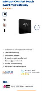 Intergas Comfort Touch Thermostaat, Doe-het-zelf en Verbouw, Ophalen of Verzenden, Slimme thermostaat, Gebruikt