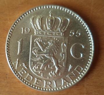 1955 zilver Nederland 1 gulden beschikbaar voor biedingen
