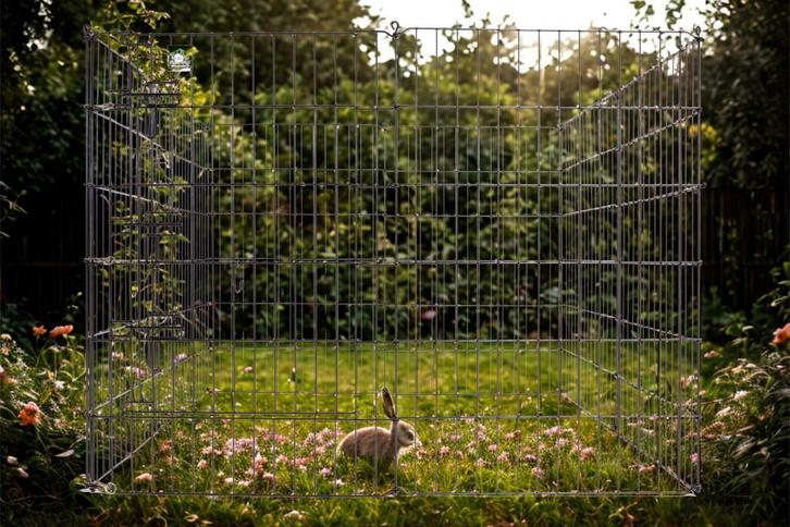 Konijnenren puppyren KR7 91 cm 8 panelen nieuw te koop, Dieren en Toebehoren, Knaagdieren en Konijnen | Hokken en Kooien, Nieuw