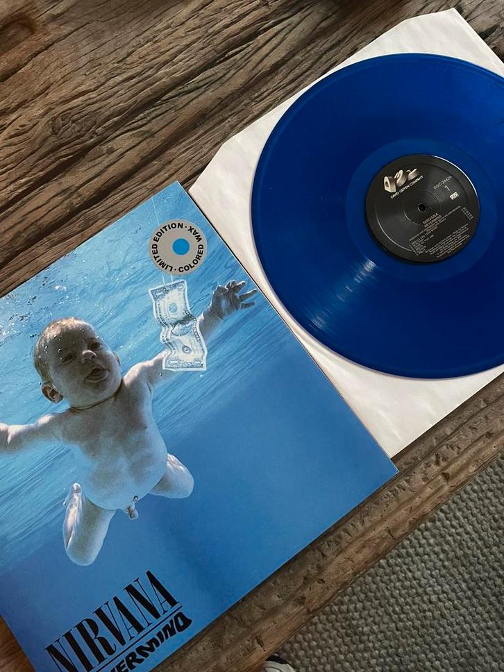 Nirvana – Nevermind Blauw Vinyl, Limited Edition Colored Wax, Cd's en Dvd's, Vinyl | Hardrock en Metal, Zo goed als nieuw, Ophalen of Verzenden