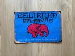 Prachtig vintage Delirium Tremens bord (30x20), Ophalen of Verzenden, Nieuw, Reclamebord, Plaat of Schild, Overige merken