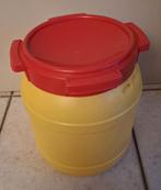 Curtec voerton/ bewaarton 15 liter (geel met rode deksel), Ophalen